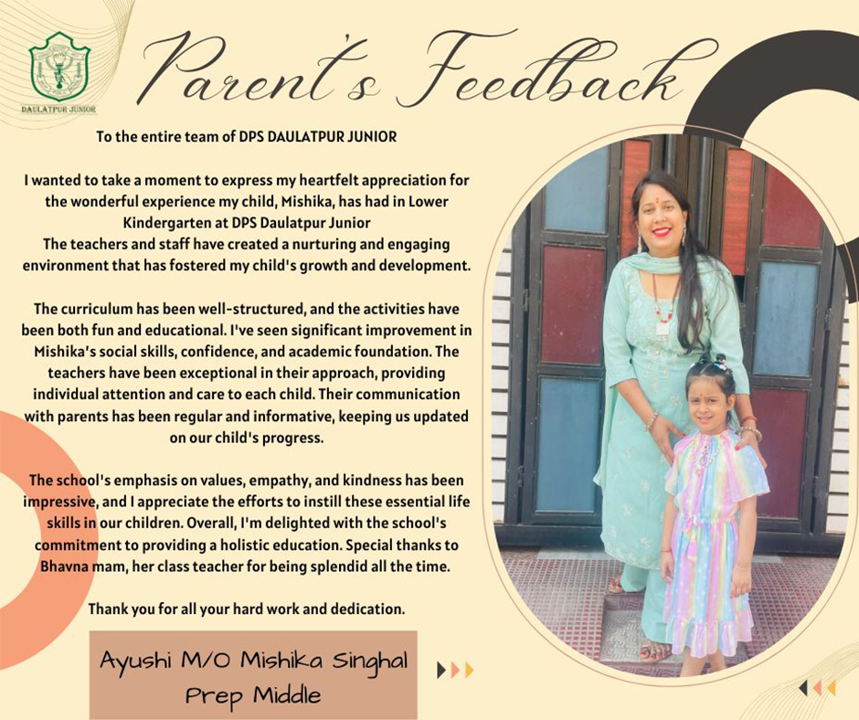 parent's testimonial