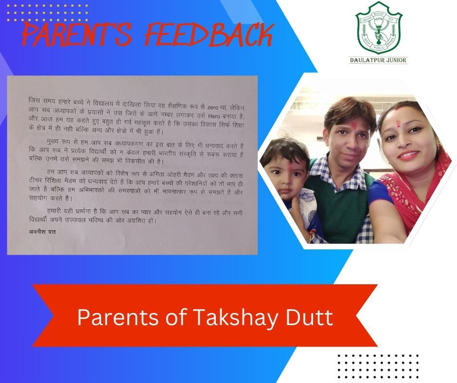 parent's testimonial