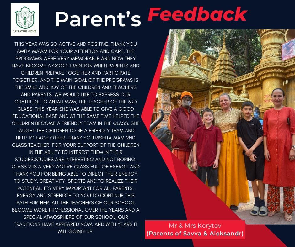parent's testimonial