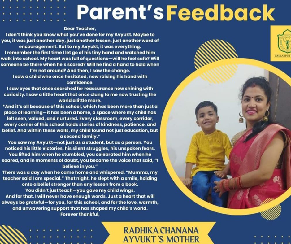 parent's testimonial
