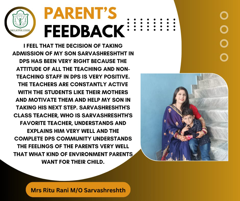 parent's testimonial
